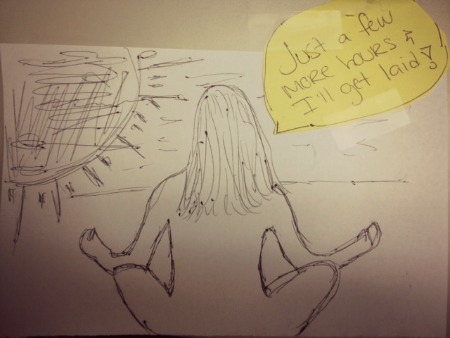 side note: it looks like she's mediating on, like, Tatooine 