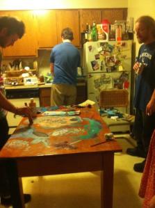 The glory that was the kitchen - with the masterpiece center stage