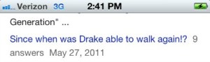 I am confused...wasn't Drake shot in real life in order to make his Degrassi performance for authentic?