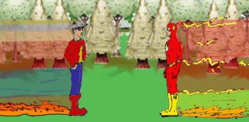 he found him in his retro costume