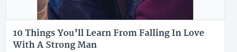 learning nothing from strong men